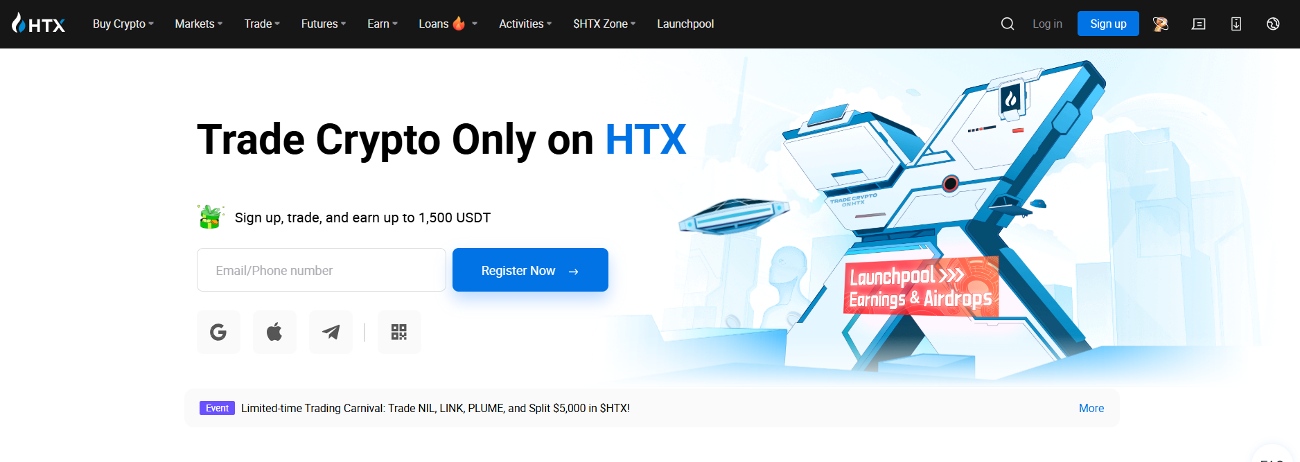 Cryptocurrency Exchange HTX (Huobi)